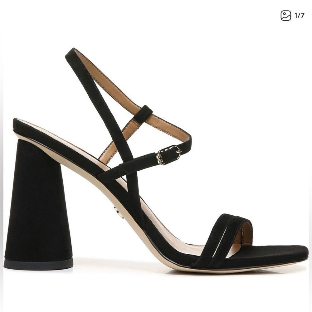 Sam Edelman Black Strappy Block Heels